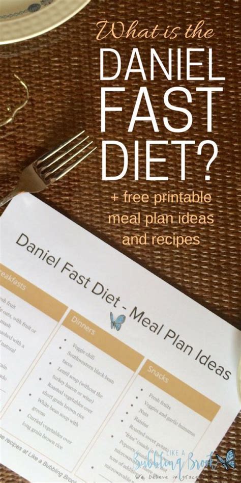 What Is The Daniel Fast Diet Meal Plan Printable Daniel Fast Diet