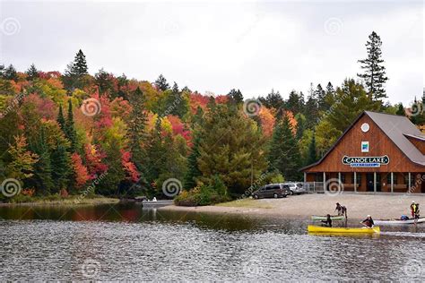 Boat Launch On Canoe Lake In Algonquin Park Ontario Editorial