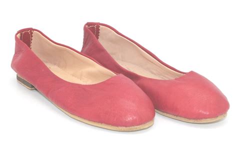 Leather Red Ballerinas Leather Shoeswomens Flats Etsy Leather Shoes