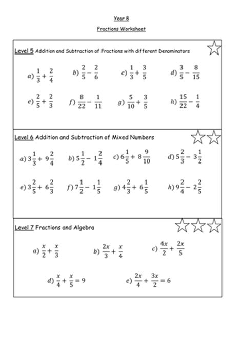 Mixed Numbers And Improper Fractions Worksheets Ks3