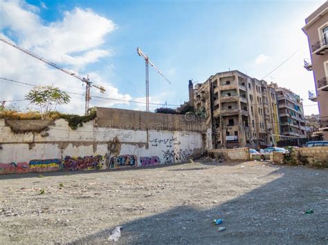 Run Down Buildings In Beirut Lebanon Editorial Stock Photo Image Of