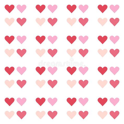 Seamless Pattern With Pink Hearts Stock Vector Illustration Of Sweet