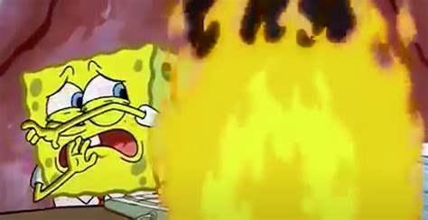 Fire Spongebob Blank Template Imgflip