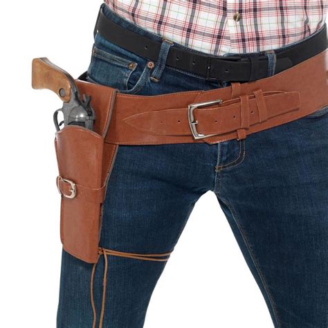 Adults Single Toy Gun Pistol Holster Belt Cowboy Sheriff Costume