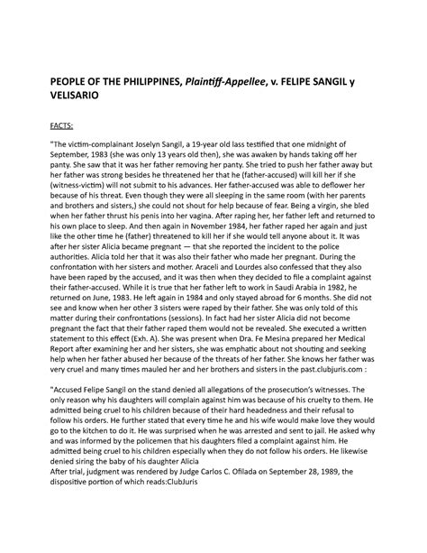 Criminal Procedure Case Digests People Of The Philippines Plaintiff