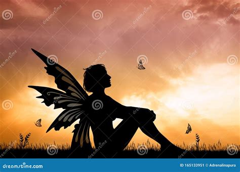 Fairy With Butterflies Stock Illustration Illustration Of Fairies