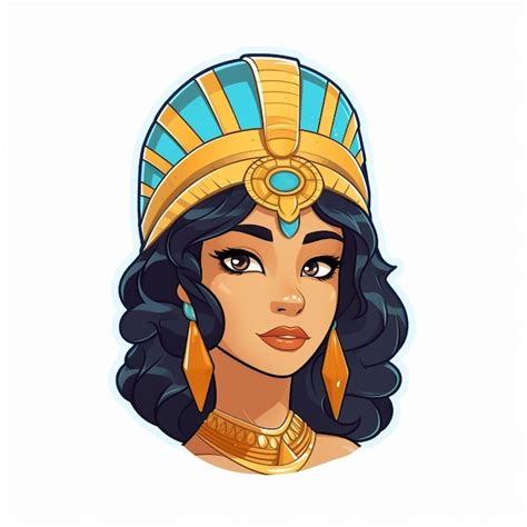 Premium Ai Image Vector Beautiful Egyptian Pharaoh Goddess Cleopatra Watercolor Drawing Vector