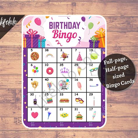 Birthday Bingo Cards Crazy Little Projects Its Time To Party Plan A