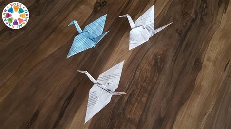 Origami Turna Ku U Origami Crane Bird Youtube