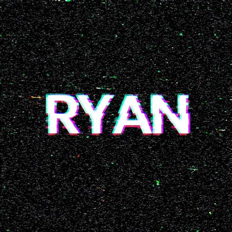 Psd Ryan Male Name Typography Glitch Effect Free Image By Rawpixel