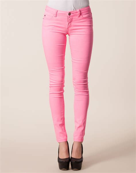 Pink Skinny Jeans Womens Fashion Pink Skinny Jeans Fashion Outfits