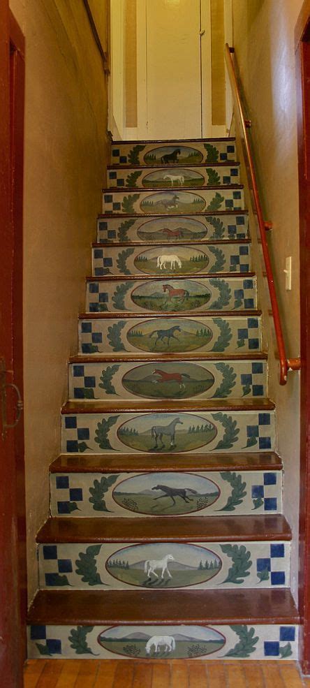 Painted Canvas Stair Risers Painted Stairs Painted