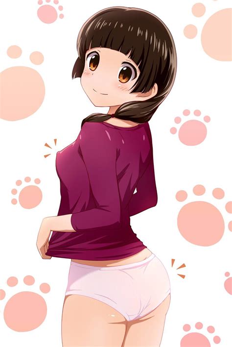 Hadome Amayadori Machi Kumamiko Highres S Girl Ass Black Hair Blunt Bangs Blush