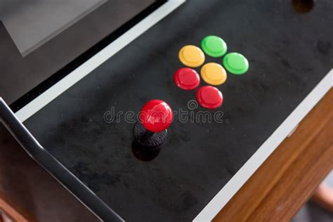 Joysticks And Various Colored Buttons Stock Photo Image Of Black