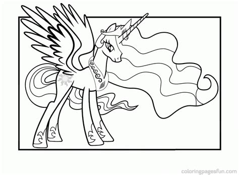 My Little Pony Coloring Pages Princess Celestia Coloring Home