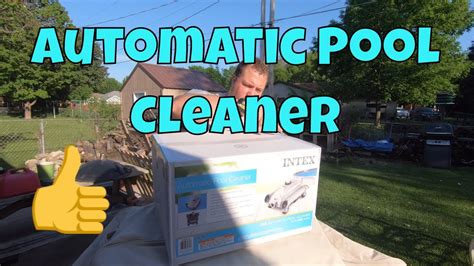 intex auto pool cleaner setup and review how i clean my pool youtube