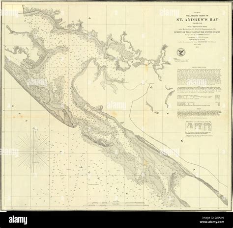Us Coast Survey Preliminary Nautical Chart Of St Andrews Bay Florida