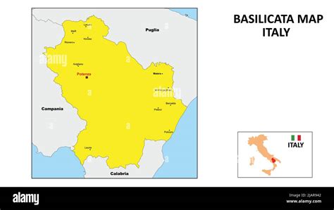 Mappa Basilicata Mappa Dello Stato E Del Distretto Della Basilicata