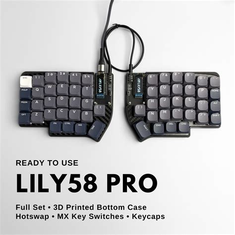 Ready To Use Lily58 Pro Split Keyboard With Pre Assembled Mx Etsy Uk