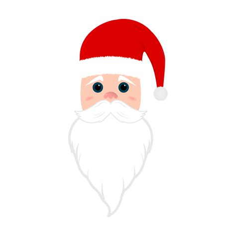 Christmas Santa Faces Element With Cute Eyes Santa Faces Collection On