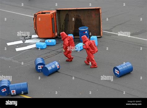 Dangerous Goods Accident Stock Photo Alamy