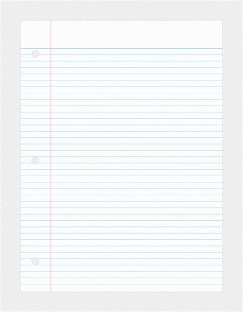 8 Wide Ruled Notebook Paper Template Perfect Template Ideas