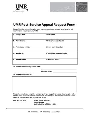 Nys department of financial services. Umr appeal form - Fill Out and Sign Printable PDF Template | SignNow