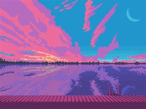 Travel Back In Time With 8 Bit Sky Background And Enjoy A Nostalgic