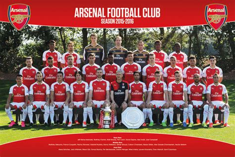 Arsenal Fc Team Photo 1516 Póster Lámina Compra En Europosterses