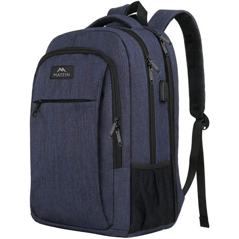 Matein 17 Blue Travel Laptop Backpack With Usb Charger Port Walmart