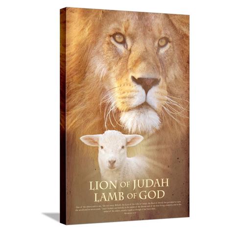 Lion Of Judah Gallery Wrapped Canvas Print Wall Art