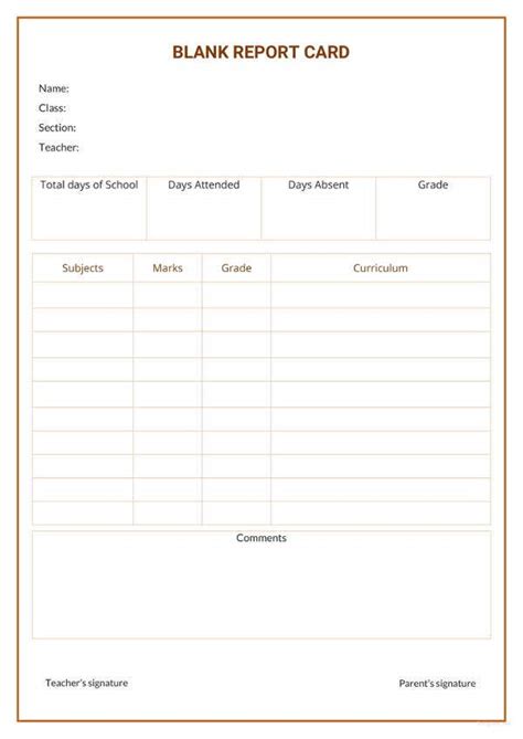 17 Report Card Templates Free Sample Example Format Download