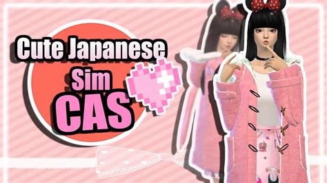 Sims 4 Create A Sim Cute Japanese Girl Youtube