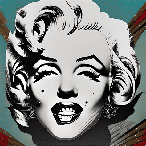 Marilyn Monroe Coloring Page In The Style Of Pop Art Creative Fabrica