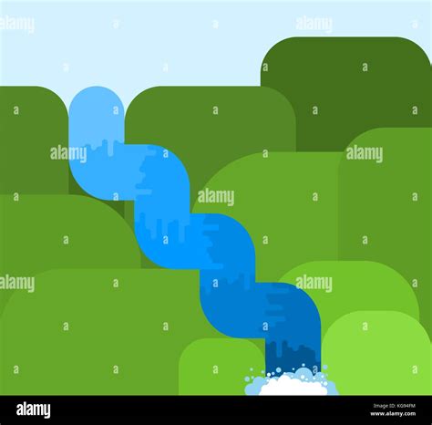 Fast Flowing River Stock Vector Images Alamy
