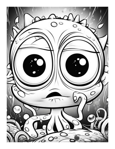 Free Printable Monsters Galore Bugged Eyed Monster Coloring Page For