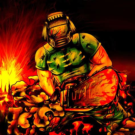 1080x1080 Doomguy In Doom Game 1080x1080 Resolution Wallpaper Hd Games