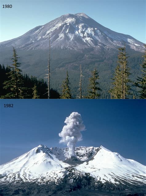 Mount St Helens Volcano Before And After Eruption Imgur Natural