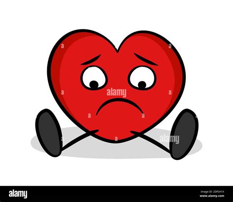 Sad Broken Heart Cartoon Illustration Hi Res Stock Photography And