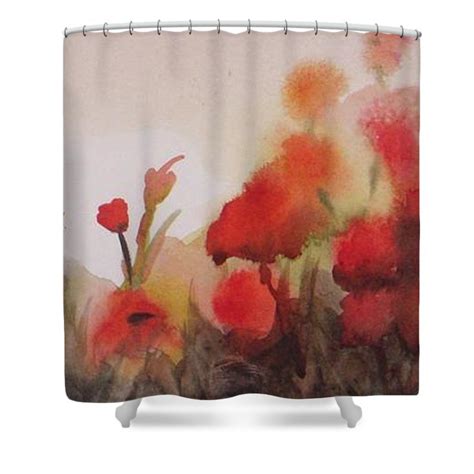 Poppies Shower Curtain For Sale By Vesna Antic Poppy Shower Curtain