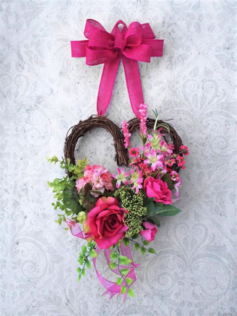 Valentines Day Wreath Heart Wreath Front Door Wreath