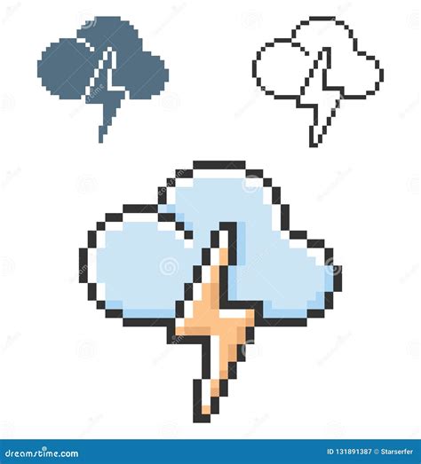 Pixel Art Storm Tornado Background Vector Illustration 207100782