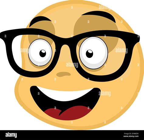 Vector Illustration Of A Nerd Emoticon Stock Vector Image And Art Alamy