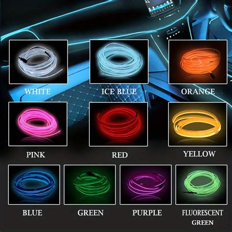 Car Interior Led Decorative Light El Neon Light Strip Temu United