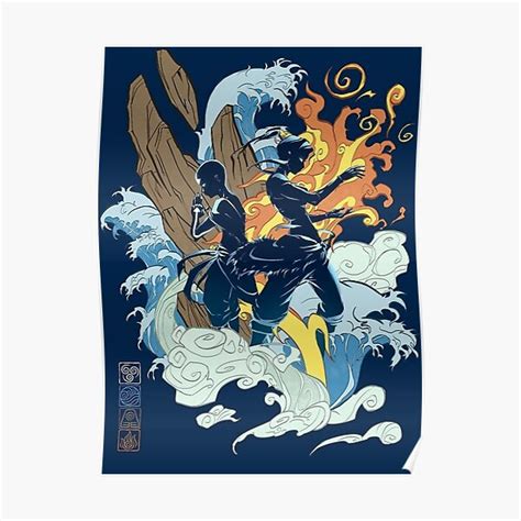 Avatar The Last Airbender Posters Avatar Aang And Avatar Korra Poster Rb2712 ®avatar The