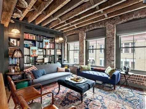 Loving This Loft With The Exposed Brick And Vintage Furniture Luxury