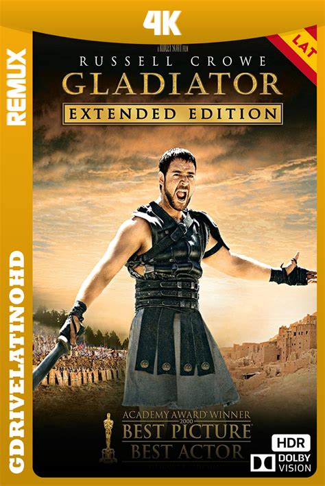 Descarga Gladiador EXTENDED BDRemux K HDR DV Latino Ingles MKV GDRIVELatinoHD LO