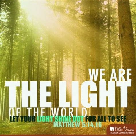 We Are The Light Of The World You Are The Father Inspirational Words