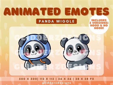 Panda Wiggle Emote Animated Bear Wiggle Animated Emote Etsy