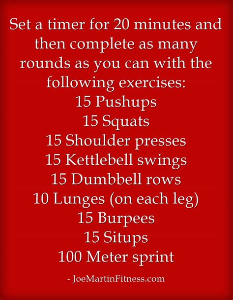 20 Minute Workout Challenge Joe Martin Fitness